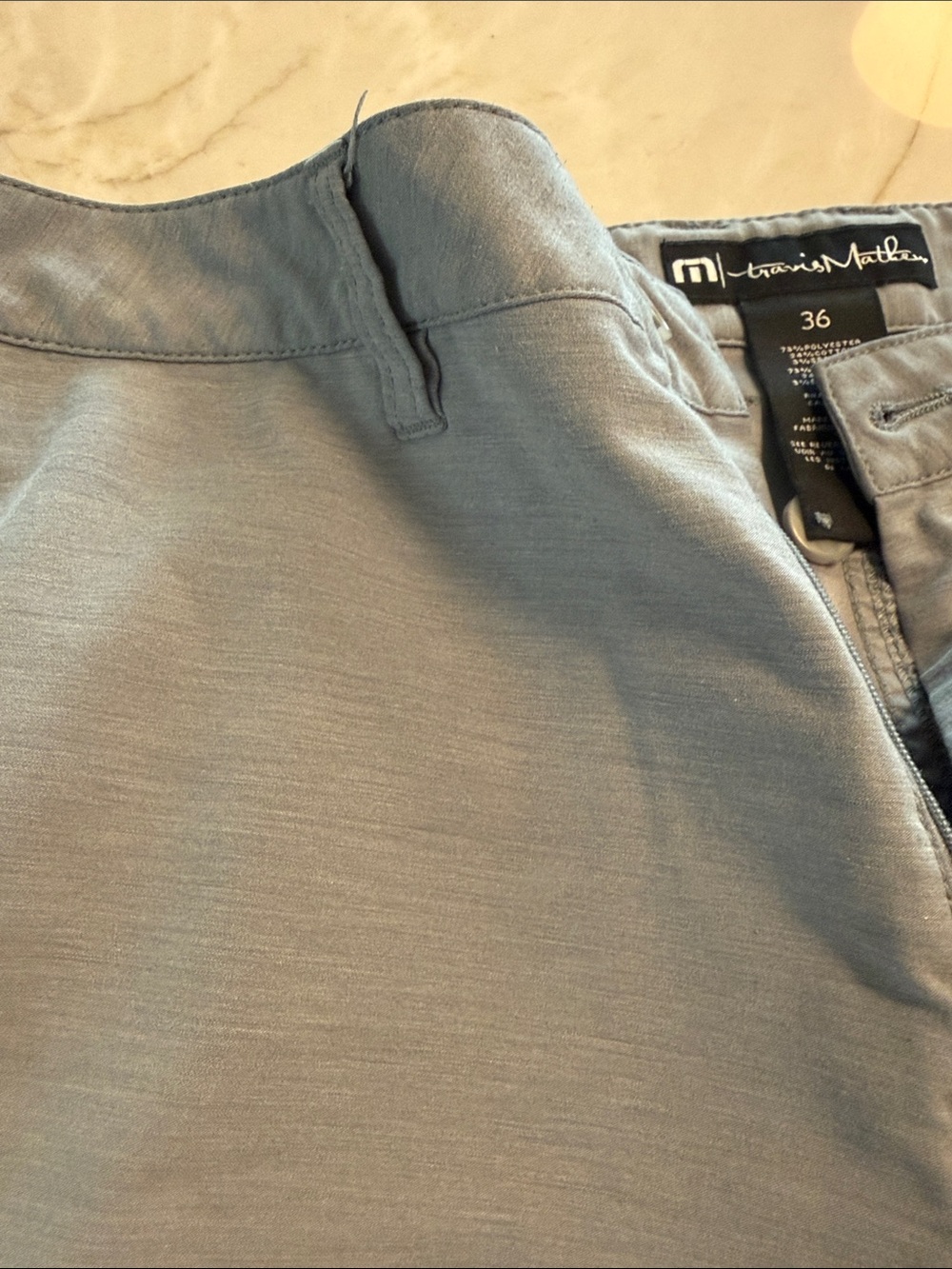 Travis Mathew gray 10” inseam shorts size 36 - Picture 5 of 5
